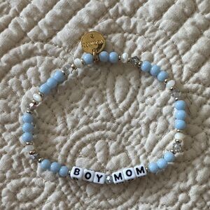 Little Words Project Blue Beaded boy mom Bracelet